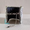 bracelet manchette bleu et gris creations domitile