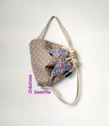 Sac à dos bébé romantique ange pois et liberty