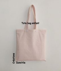 tote bag enfant artisanal tissu rose