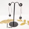 grande boucle oreille argentee pierre labradorite creations domitile orthez