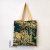 tote bag artisanal vert beige anse courte