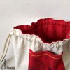 sac à dos rouge et blanc artisanal basque